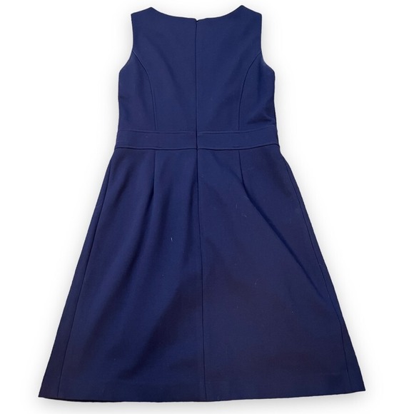 L.L. Bean Dresses & Skirts - LL Bean Signature Ponte Dress Women 4 Blue Pleated A Line Midi Dress Read *item*